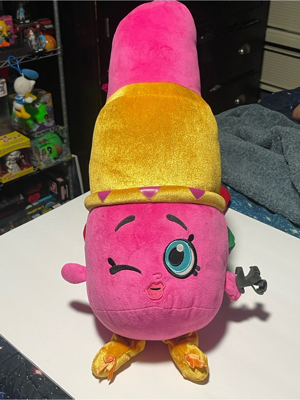 Shopkins Jumbo 22" Lippy Lips Lipstick Cuddle Plush Pillow